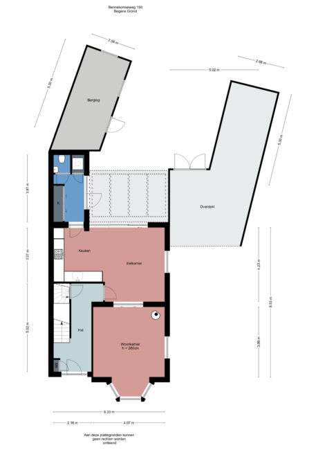 Plattegrond: Bennekomseweg 150, Wageningen