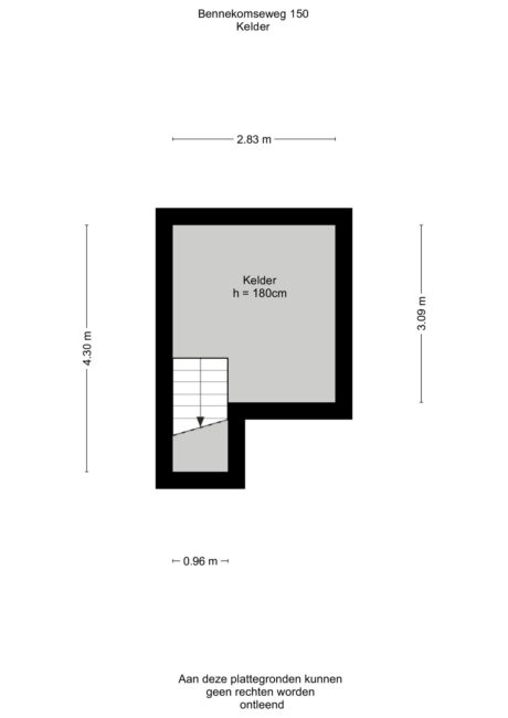 Plattegrond: Bennekomseweg 150, Wageningen