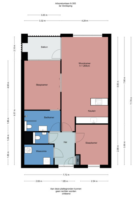 Plattegrond: Arboretumlaan 6305, Wageningen