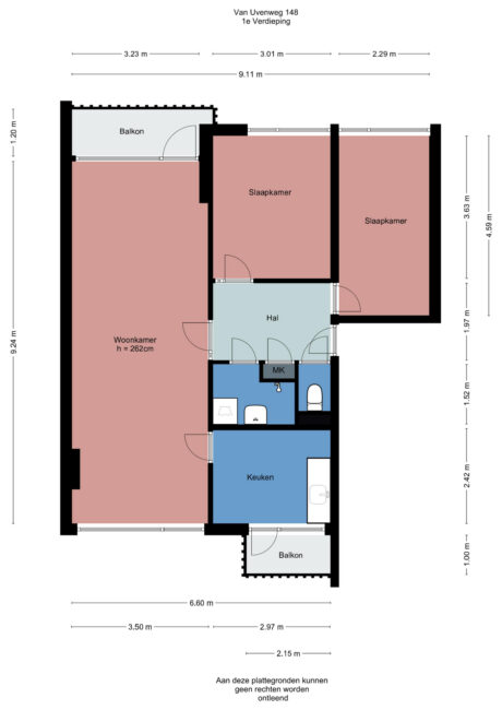 Plattegrond: Van Uvenweg 148, Wageningen