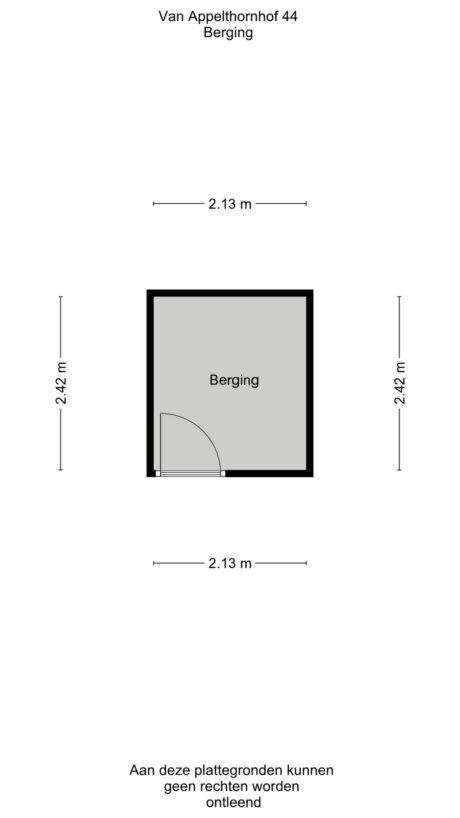 Plattegrond: Van Appelthornhof 44, Wageningen