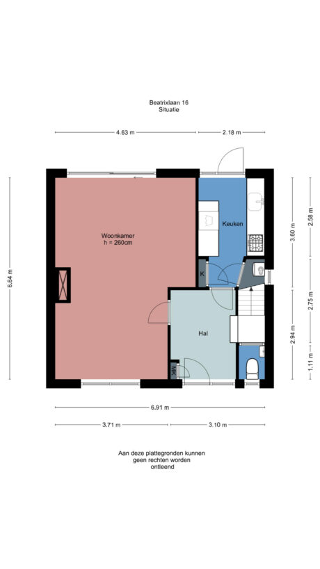 Plattegrond: Beatrixlaan 16, Ede