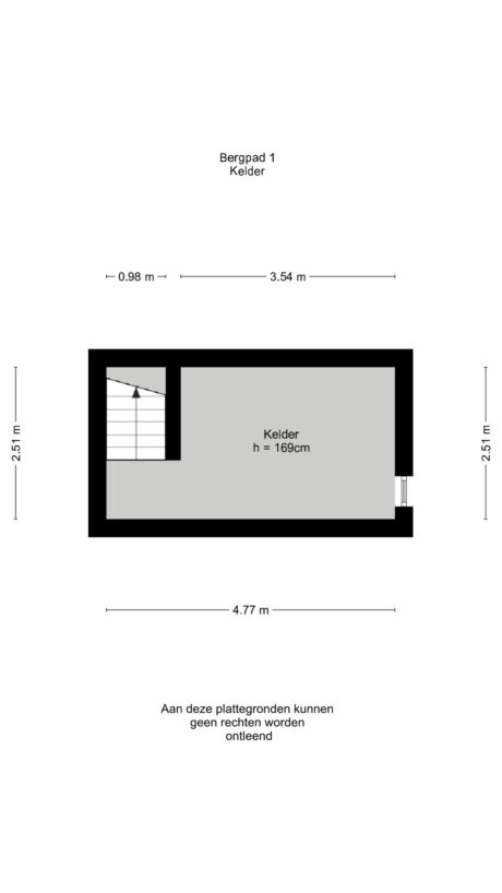 Plattegrond: Bergpad 1, Wageningen