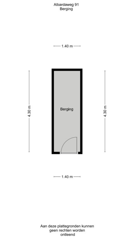 Plattegrond: Albardaweg 91, Wageningen