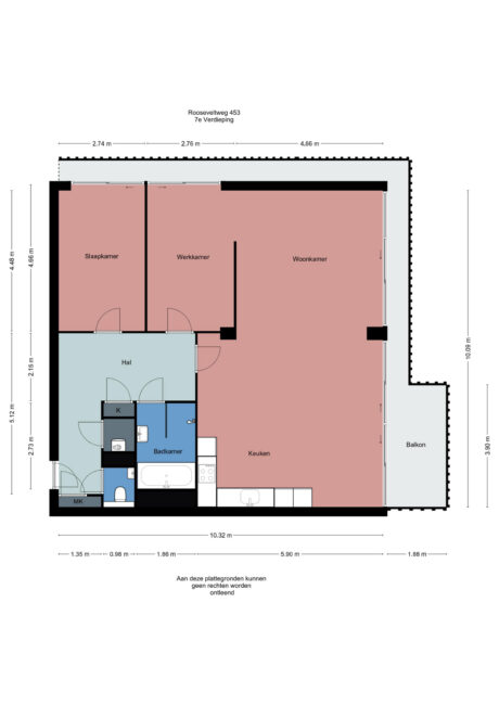 Plattegrond: Rooseveltweg 453, Wageningen