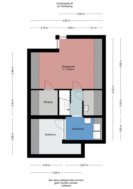 Plattegrond: Gruttoweide 97, Wageningen
