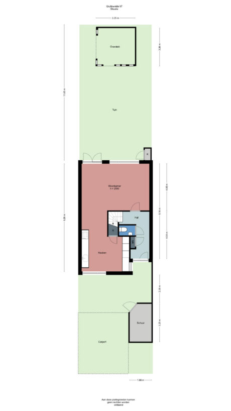 Plattegrond: Gruttoweide 97, Wageningen