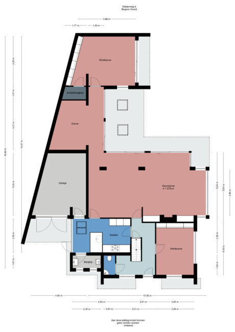 Plattegrond: Diedenweg 6, Wageningen