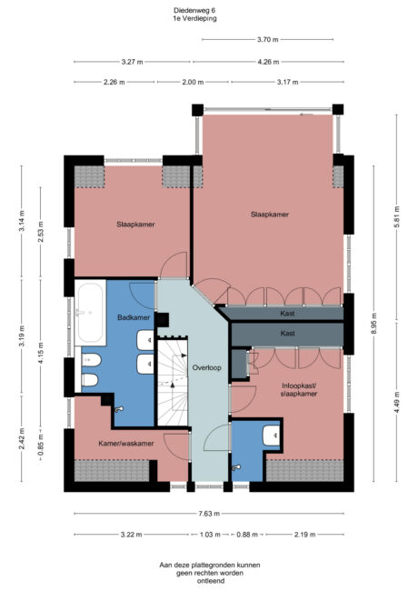 Plattegrond: Diedenweg 6, Wageningen
