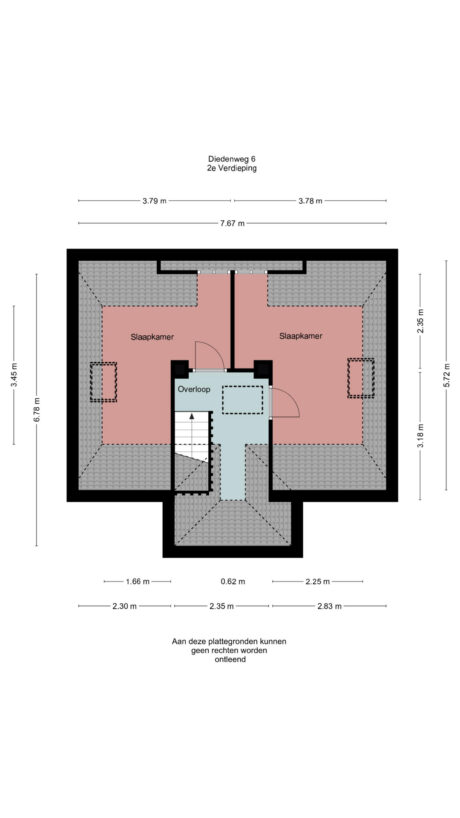 Plattegrond: Diedenweg 6, Wageningen