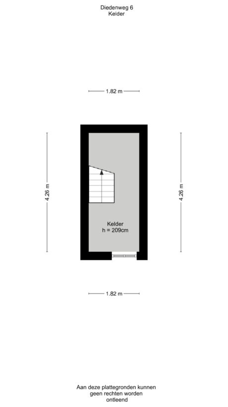Plattegrond: Diedenweg 6, Wageningen