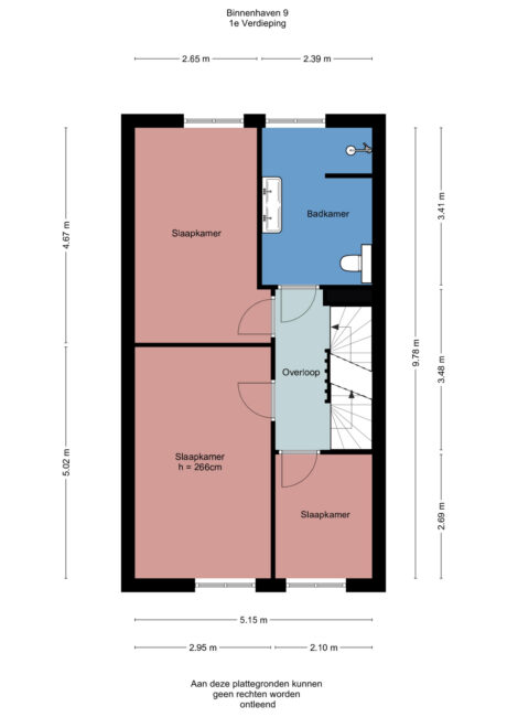 Plattegrond: Binnenhaven 9, Wageningen