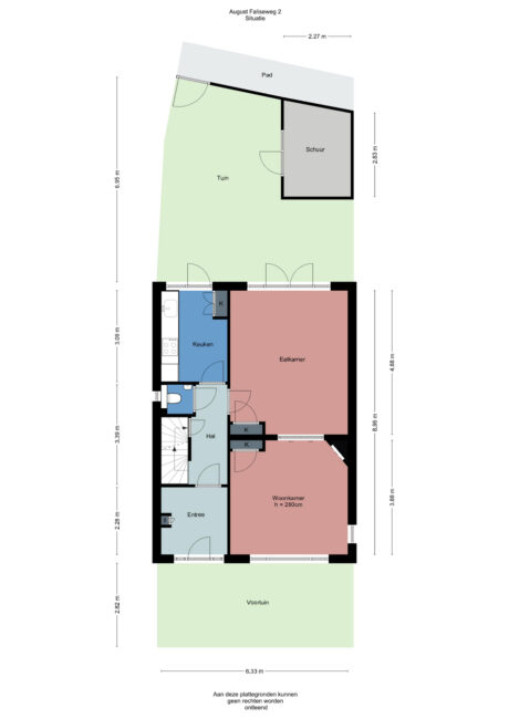 Plattegrond: August Faliseweg 2, Wageningen