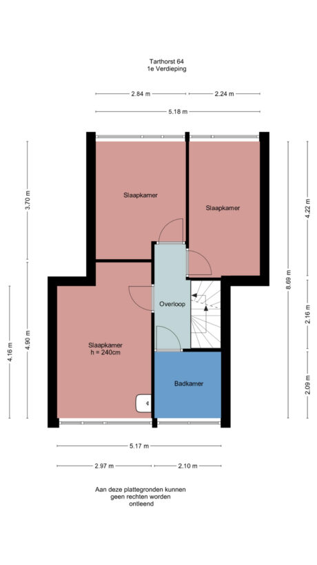 Plattegrond: Tarthorst 64, Wageningen