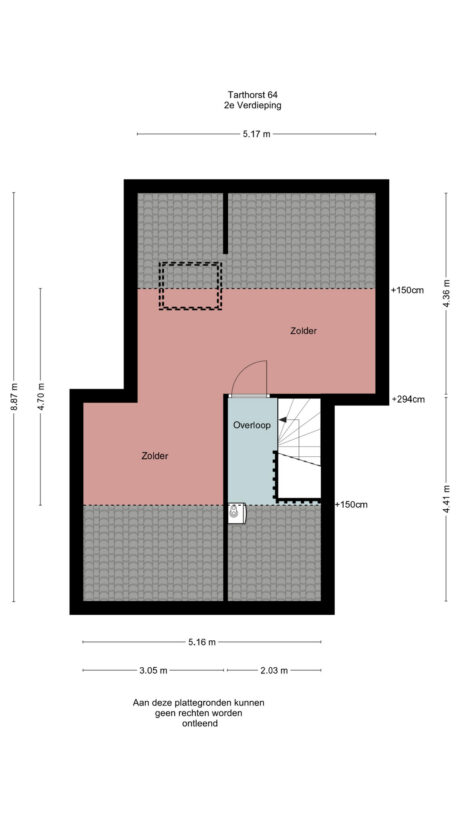 Plattegrond: Tarthorst 64, Wageningen