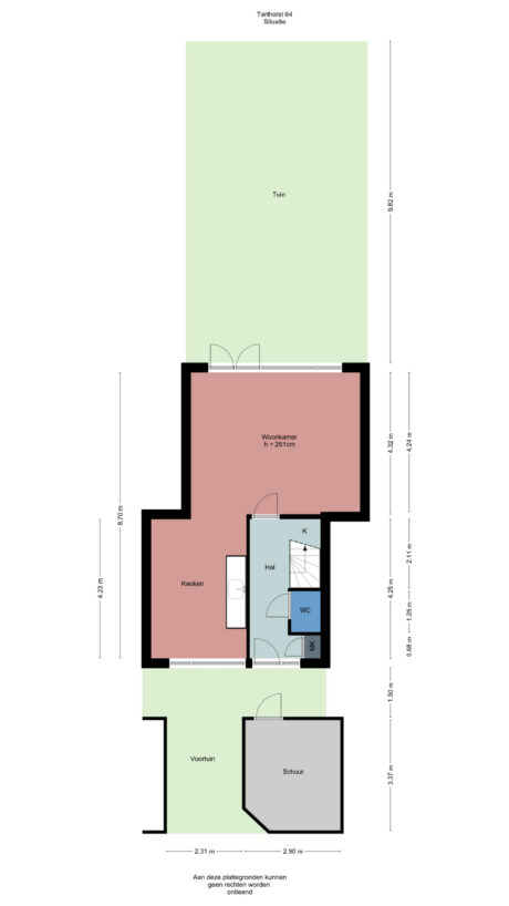 Plattegrond: Tarthorst 64, Wageningen