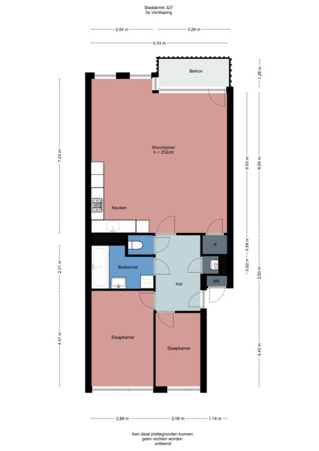 Plattegrond: Stadsbrink 327, Wageningen