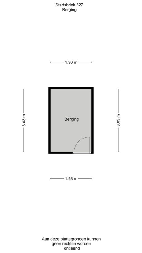 Plattegrond: Stadsbrink 327, Wageningen