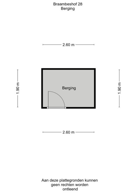 Plattegrond: Braambeshof 28, Ede