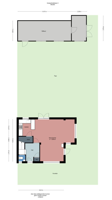 Plattegrond: Kamperfoelielaan 2, Wageningen