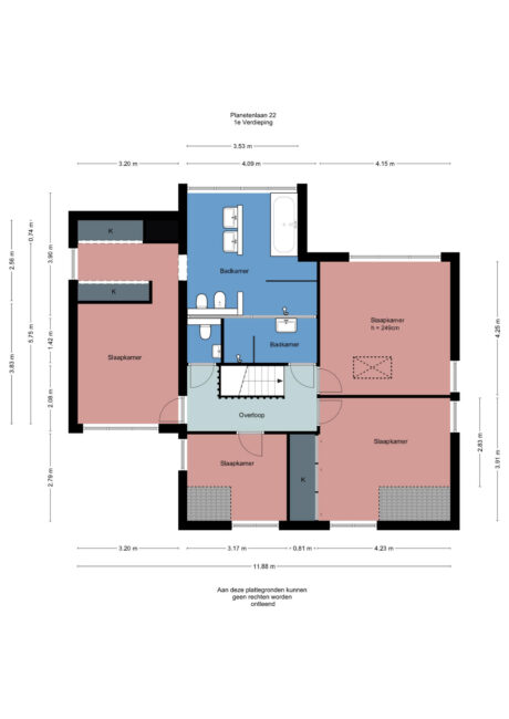 Plattegrond: Planetenlaan 22, Herveld