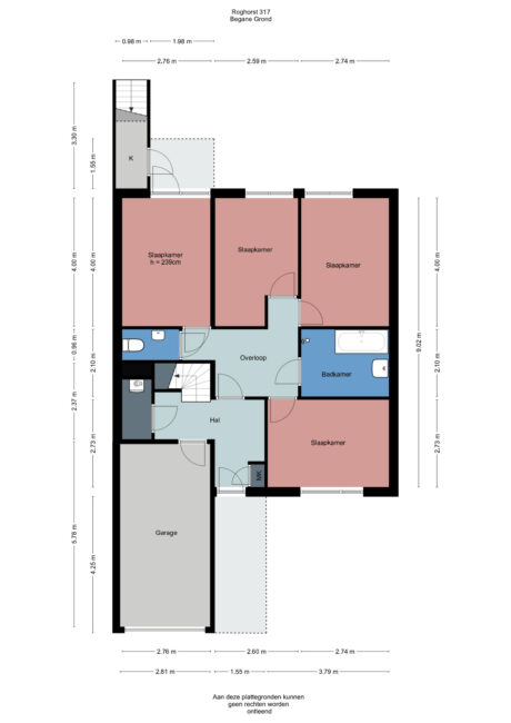 Plattegrond: Roghorst 317, Wageningen