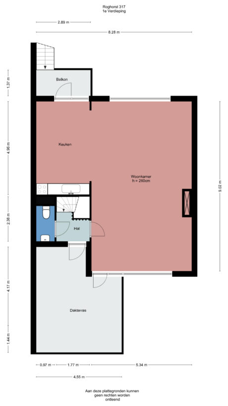 Plattegrond: Roghorst 317, Wageningen