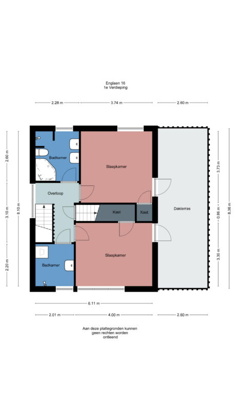 Plattegrond: Englaan 16, Wageningen