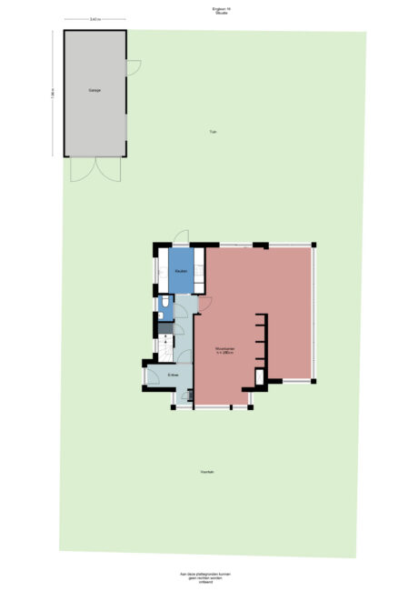Plattegrond: Englaan 16, Wageningen