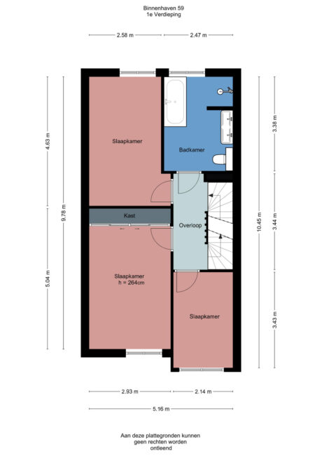 Plattegrond: Binnenhaven 59, Wageningen