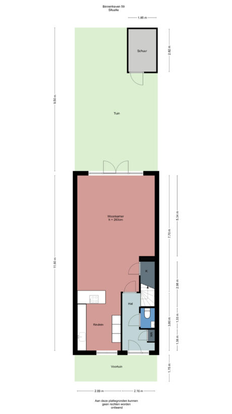 Plattegrond: Binnenhaven 59, Wageningen