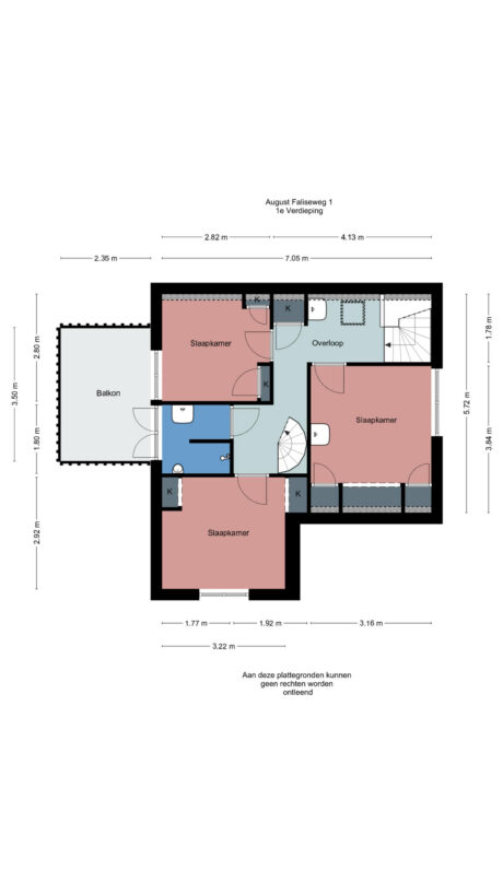Plattegrond: August Faliseweg 1, Wageningen