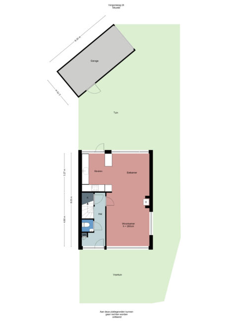Plattegrond: Vergersweg 28, Wageningen