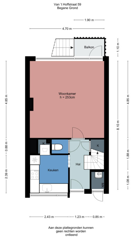 Plattegrond: Van ’t Hoffstraat 51, Wageningen
