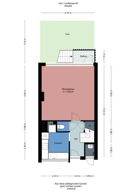 Plattegrond: Van ’t Hoffstraat 51, Wageningen