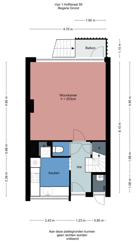 Plattegrond: Van ’t Hoffstraat 51, Wageningen