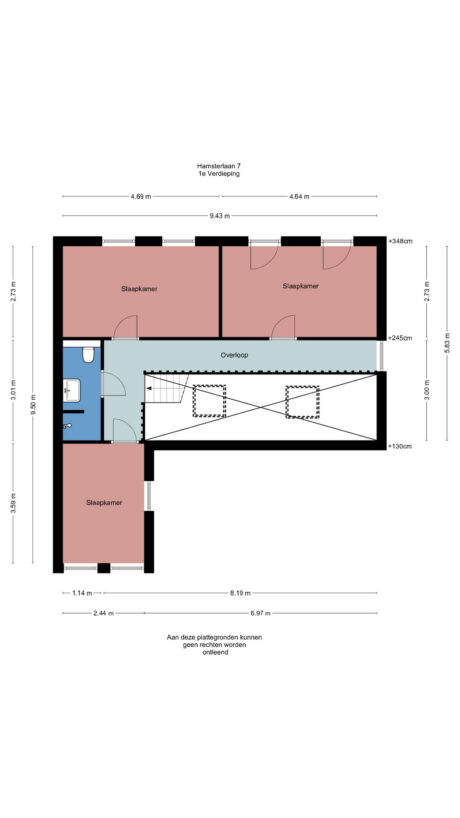 Plattegrond: Hamsterlaan 7, Wageningen