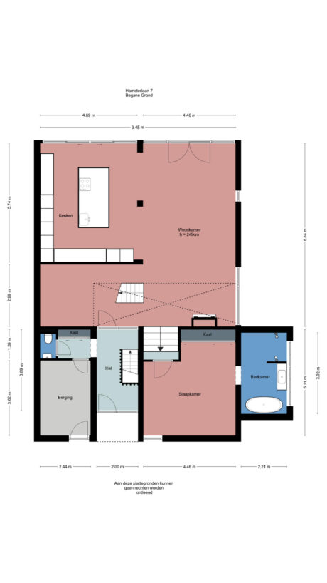 Plattegrond: Hamsterlaan 7, Wageningen
