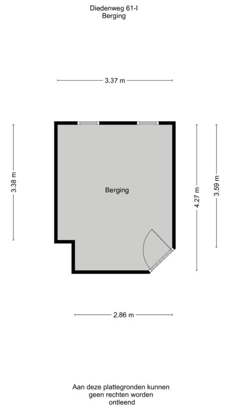 Plattegrond: Diedenweg 61I, Wageningen