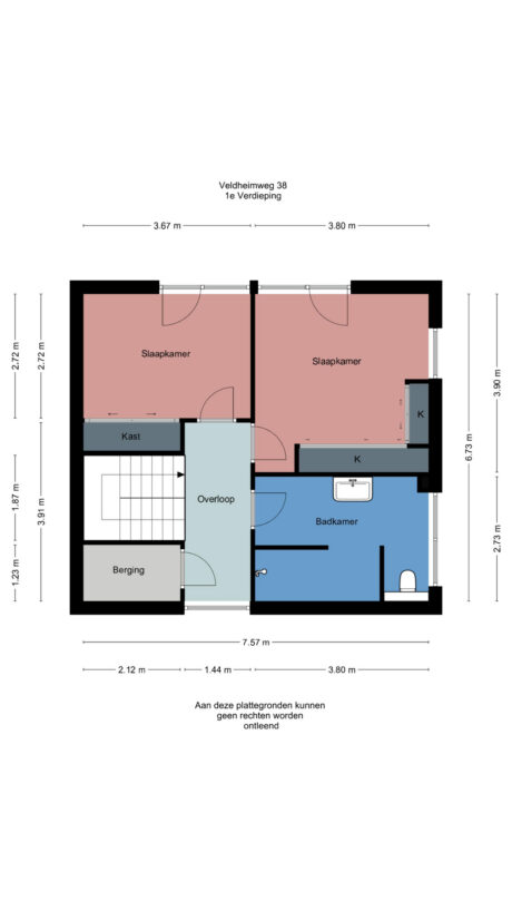 Plattegrond: Veldheimweg 38, Renkum