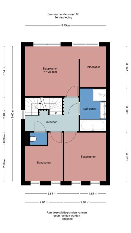 Plattegrond: Ben van Londenstraat 66, Wageningen