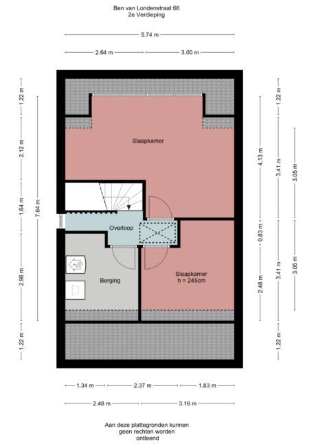 Plattegrond: Ben van Londenstraat 66, Wageningen