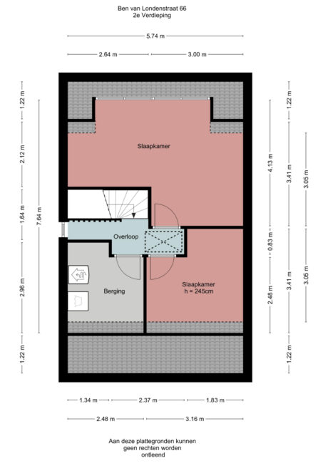 Plattegrond: Ben van Londenstraat 66, Wageningen