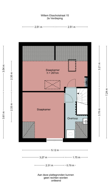 Plattegrond: Willem Elsschotstraat 15, Wageningen
