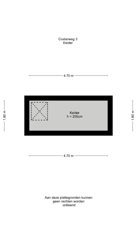 Plattegrond: Costerweg 3, Wageningen