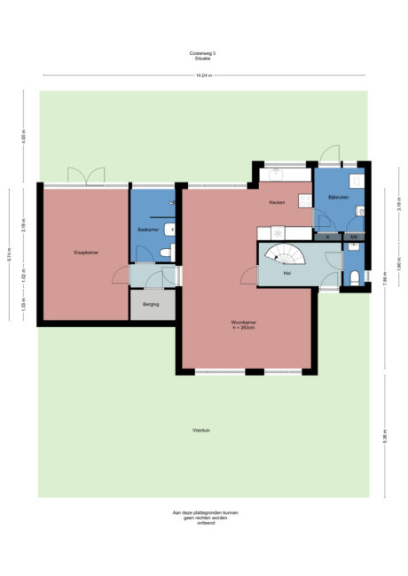 Plattegrond: Costerweg 3, Wageningen