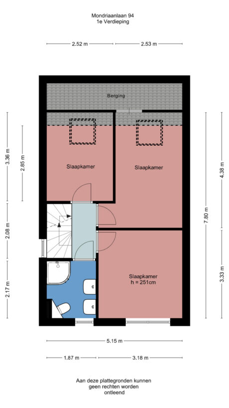 Plattegrond: Mondriaanlaan 94, Wageningen