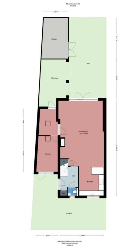 Plattegrond: Mondriaanlaan 94, Wageningen