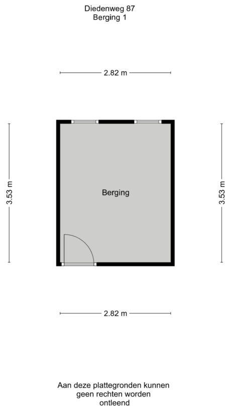 Plattegrond: Diedenweg 87, Wageningen