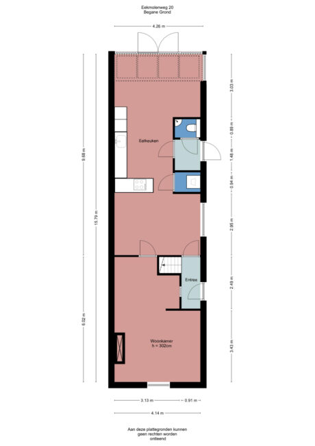 Plattegrond: Eekmolenweg 20, Wageningen